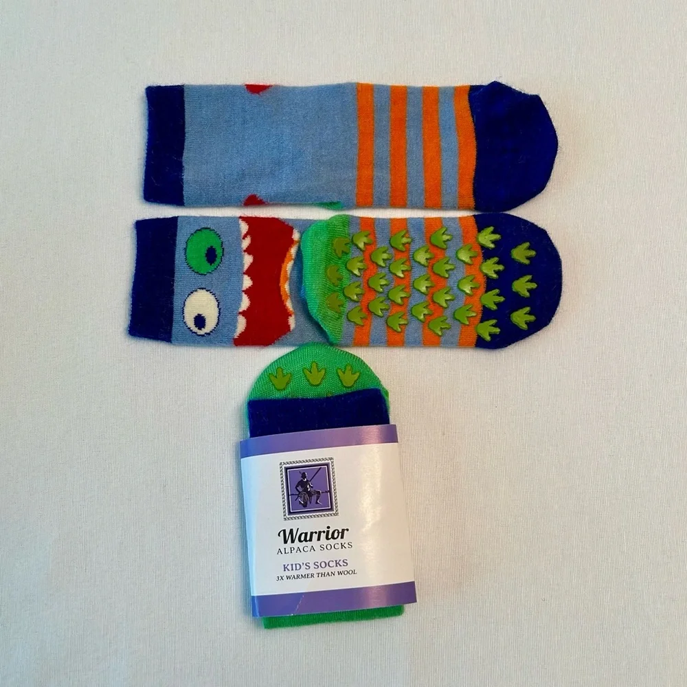 Warrior Alpaca Toddler Non-Skid Alpaca Socks (2) Pairs Toddler Size 2/5